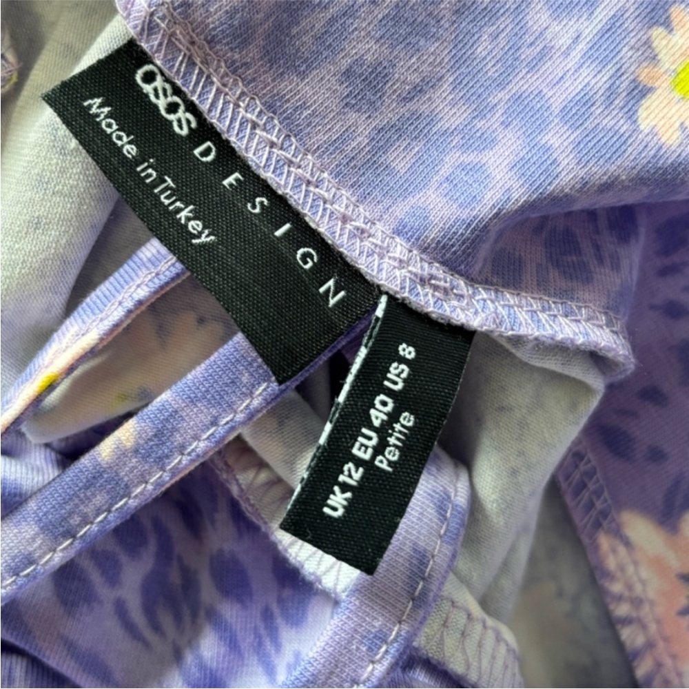 ASOS Lilac Floral Tie-Front Dress - Picture 5 of 9
